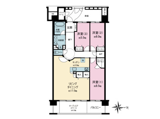 【間取り】 | 3LDKの間取り