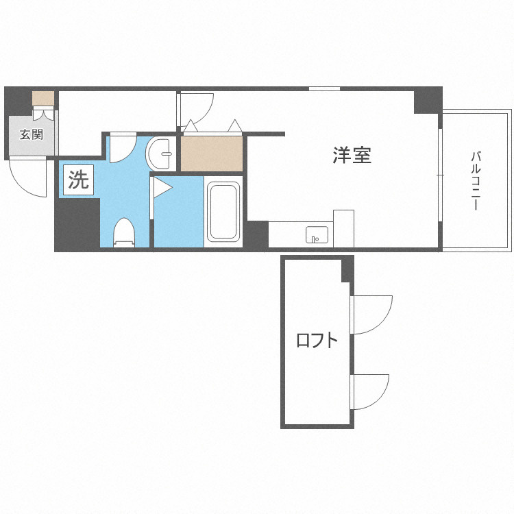 大阪市浪速区日本橋３丁目の賃貸マンションの間取り