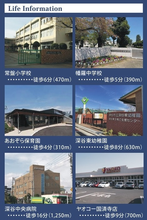 【仲介手数料無料】新築戸建　深谷市常盤町71-73（全2棟）の周辺