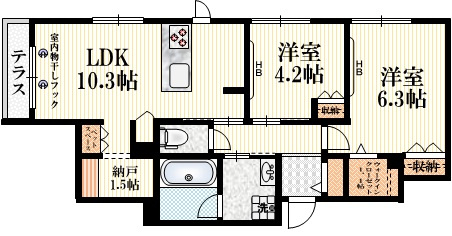 Ｅｃｈｅｌｌｅ　柿ノ木の間取り