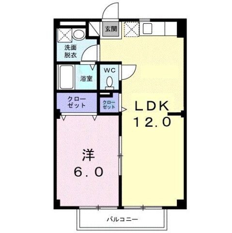 ルネッサンス久米Ｂの間取り