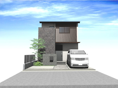 【外観パース】 | 下鴨北園町　新築戸建【建築条件付土地】