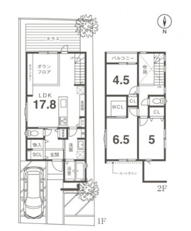 【間取り】 | 下鴨北園町　新築戸建【建築条件付土地】