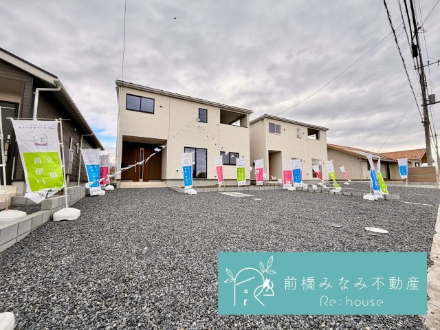 前橋市粕川町新屋第2　２号棟(全３棟)　クレイドルガーデン　新築建売分譲の外観|外観もきれいです