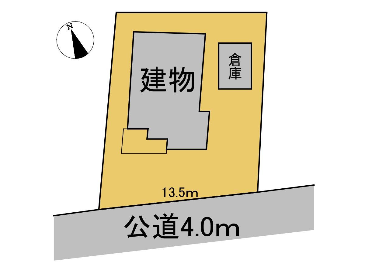 中古戸建　岐阜市岩田西1丁目　昭和56年築の区画図