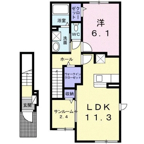 フェリス　ガト　Ｂの間取り