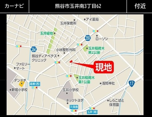 売地　熊谷市玉井南3-62-1（全2区画）の地図