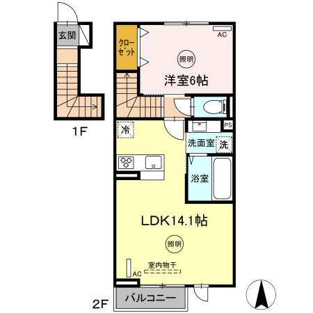 【間取り】 | D-ROOM徳益駅前