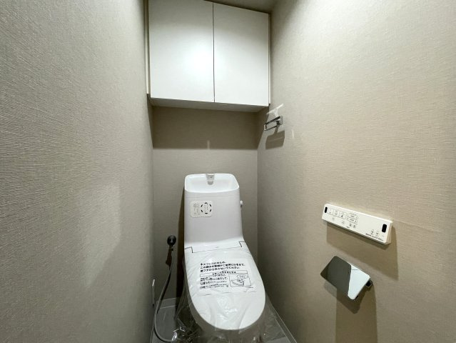 地に足の着いた生活もワルクナイ！１階の概念変わる【レーベン横濱テラス】リフォームのトイレ|落ち着いた色調のトイレです