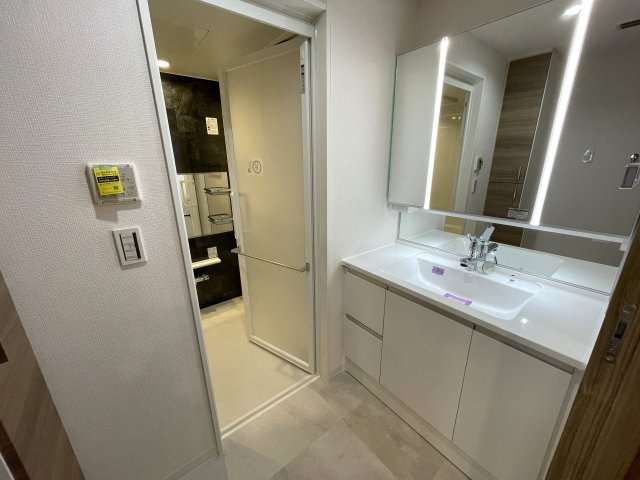 地に足の着いた生活もワルクナイ！１階の概念変わる【レーベン横濱テラス】リフォームの洗面所|スペースが確保できる洗面所です