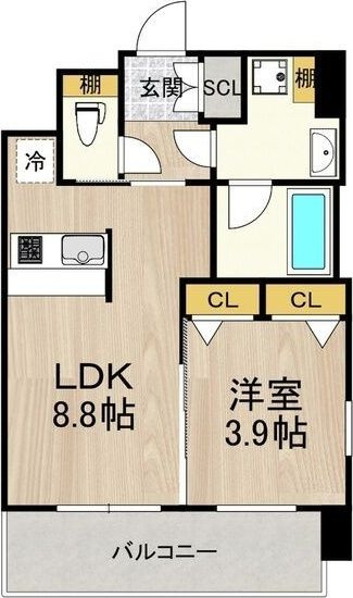プレジオ弁天町ASIANの間取り