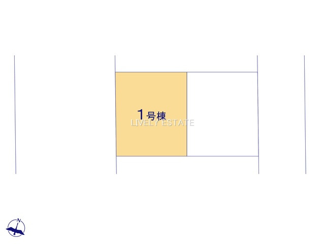 越谷市弥栄町2丁目 新築分譲住宅 全2棟 1号棟の区画図