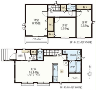 【間取り】 | 立川市幸町5丁目　新築戸建　【全14棟】