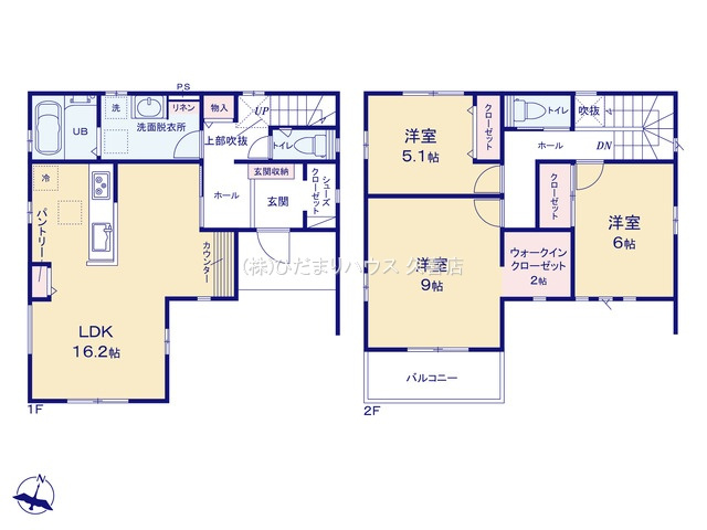ワイウッドコート幸手市中第1期　新築一戸建て　01　の間取り|幸手駅徒歩10分！電車通勤・通学に便利な立地♪