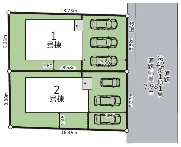 【新築戸建】札幌市南区川沿11条1丁目2棟の地図