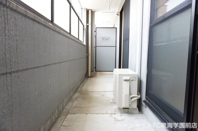 熊本市北区楡木４丁目のアパートのバルコニー