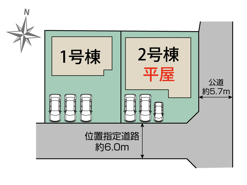ブルーミングガーデン　箕郷町上芝の区画図