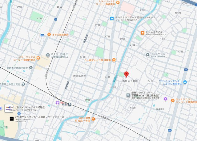 姫路市飾磨区下野田3丁目　中古戸建の地図