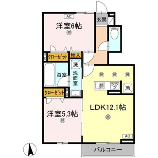 【間取り】 | セジュール・ポートC