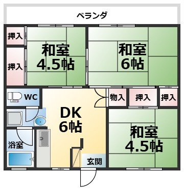 浜町マンションの間取り