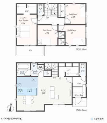 【区画図】 | 綾瀬市深谷上７丁目 新築戸建て 全5棟【仲介手数料無料】 | 【仲介手数料無料でご紹介可能です】大樹不動産

