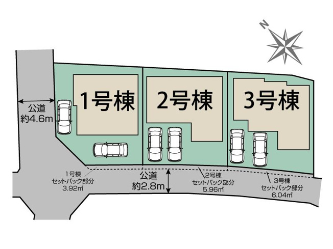 【区画図】 | 加古川市野口町良野（全3棟）1号棟 | 1号棟です。ｌ