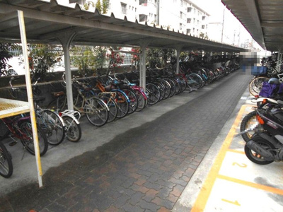 【駐輪場】 | エクセル新金岡 | 駐輪場に屋根があるので、雨の日に自転車が濡れにくく嬉しいですね！