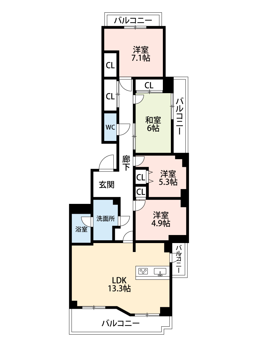 コープ野村新安城Ｄ棟　　 刈谷市近郊の賃貸はクラスホーム