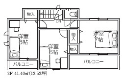 【仲介手数料無料】所沢北原町全５棟　A号棟　所沢市の新築住宅なら西武ハウジングの間取り