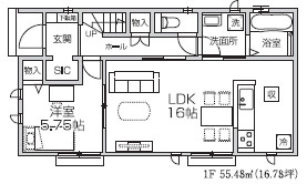 【仲介手数料無料】所沢北原町全５棟　B号棟　所沢市の新築住宅なら西武ハウジングの間取り
