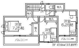 【仲介手数料無料】所沢北原町全５棟　B号棟　所沢市の新築住宅なら西武ハウジングの間取り