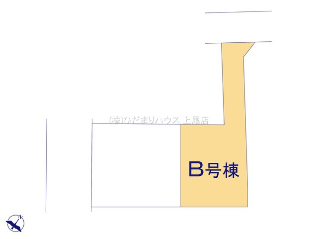 上尾市原市北1丁目　新築戸建　ハートフルBの区画図
