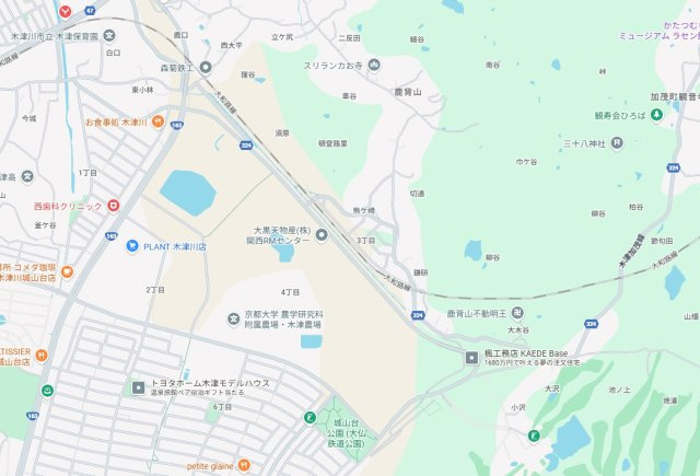 木津川市城山台　新築一戸建ての地図
