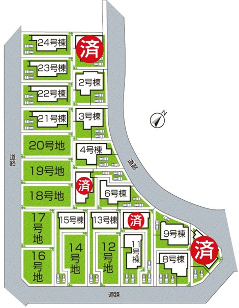 木津川市城山台　新築一戸建ての区画図|全24区画