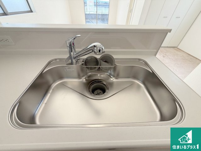 岸和田市門前町　第2期　新築一戸建ての設備|洗い物も楽にできる、広々シンク！