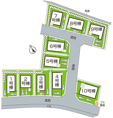 岸和田市門前町　第2期　新築一戸建ての区画図|全10区画