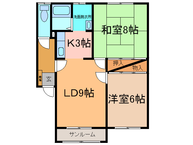 リッチハウスBの間取り