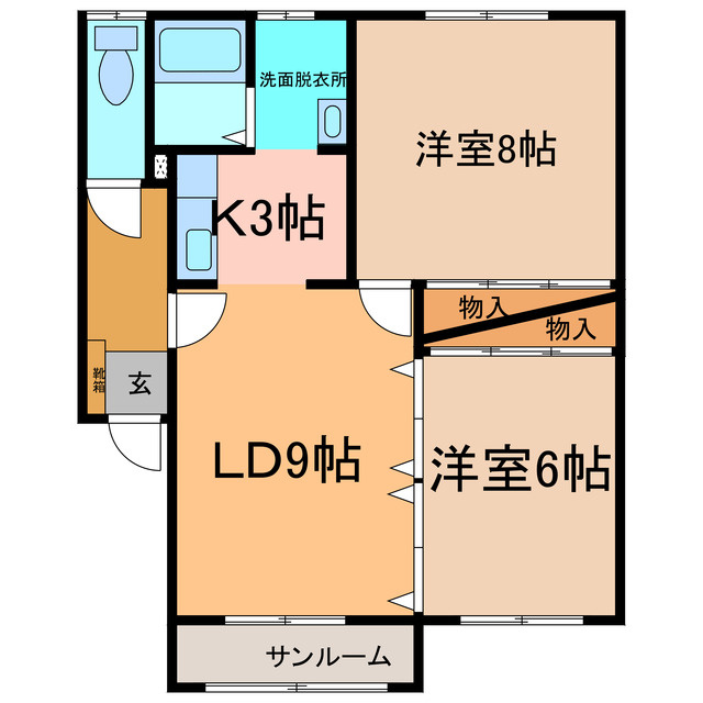 リッチハウスBの間取り