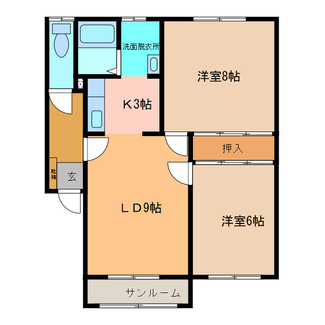 リッチハウスBの間取り