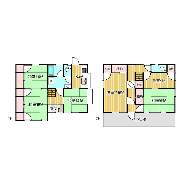 飯田町貸家の間取り