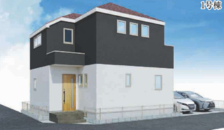 【外観パース】 | 【仲介手数料無料！！】日野市西平山5丁目　新築戸建て（全2棟）1号棟　4499万円 | 本パースは、イメージ図につき、風景、建物、植栽などについては施工後の現物との差異が生じます
つきまして本パースによって生じたいかなる損害については一切責任を負いません