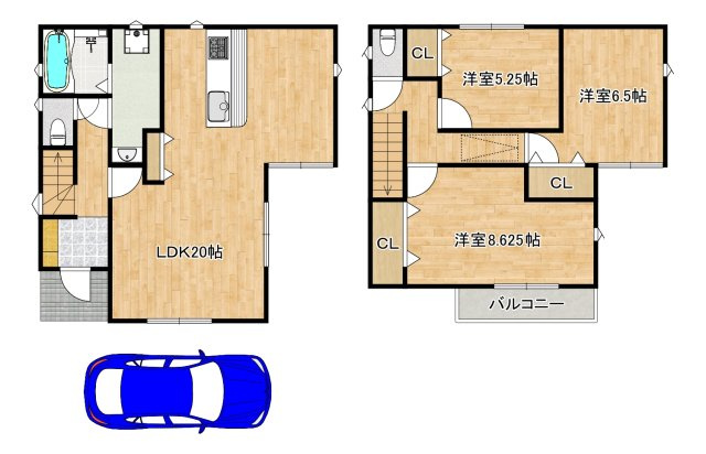 山本町５丁　中古戸建の間取り