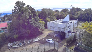 【外観】 | 大津市北比良957-13　中古戸建 | 空撮別カット、奥に琵琶湖が見えます