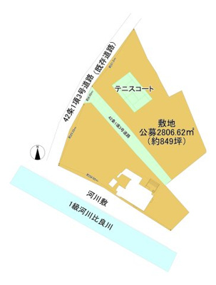 【区画図】 | 大津市北比良957-13　保養所 | 建物含めた敷地全体図