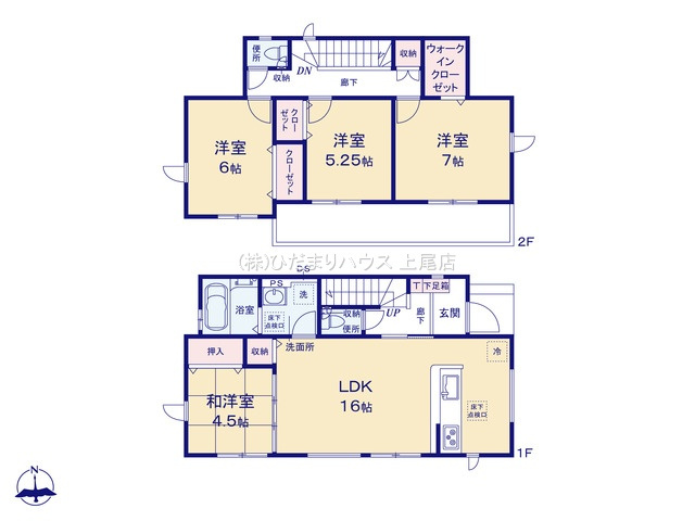 蓮田市西新宿11期　新築戸建　グラファーレ01の間取り