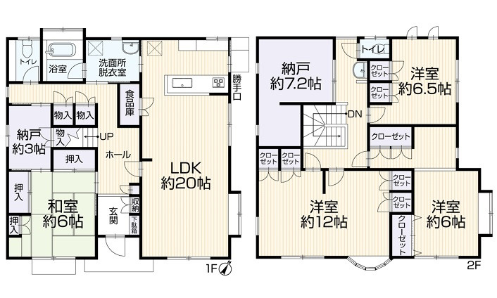 広島市安佐南区長楽寺1丁目　中古一戸建ての間取り