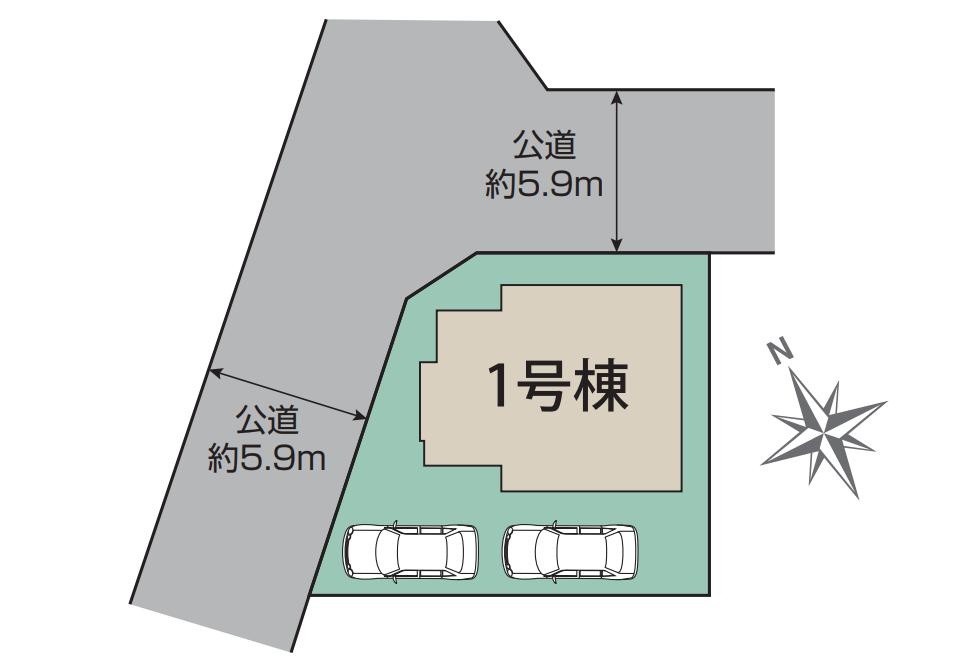 龍ケ崎市姫宮町　新築戸建の外観