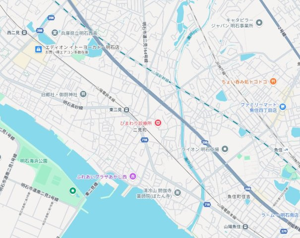 明石市二見町東二見　新築一戸建ての地図