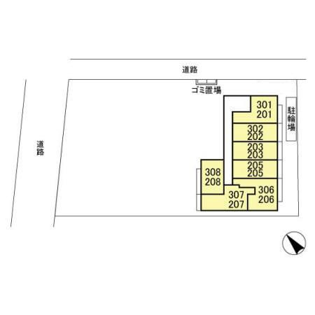 レーヴマニフィック南柏の区画図