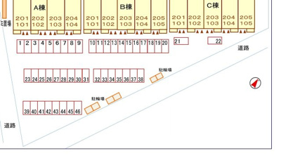 【区画図】 | エルシオンⅢ | 駐車場